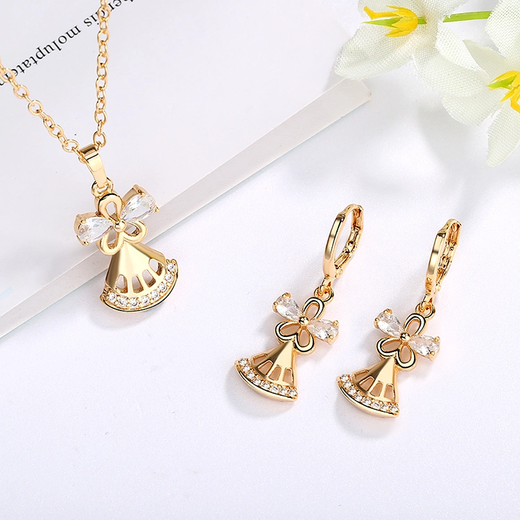 2020 China Wholesale Wedding Gift Fashion 18K Gold Plated Jewelry Set