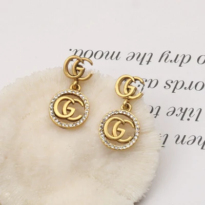 도매 럭셔리 주얼리 유명 브랜드 스터드 귀걸이 Gucci' S Gg 여성 영감을 받은 디자이너 귀걸이 인기 브랜드 후프 귀걸이